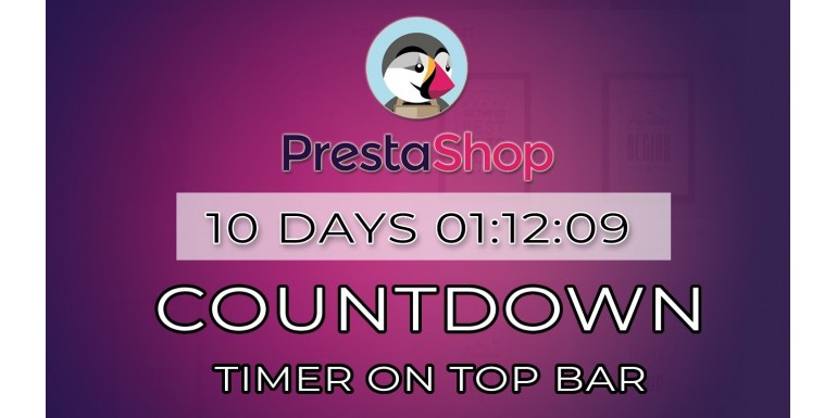 Countdown timer on top bar - PrestaShop modification